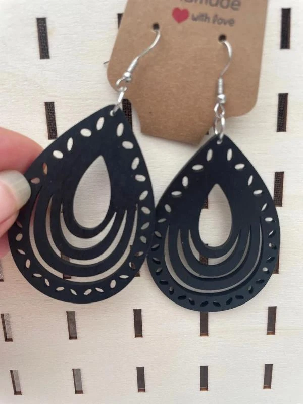 Boucles d’oreilles en bois modèle 7